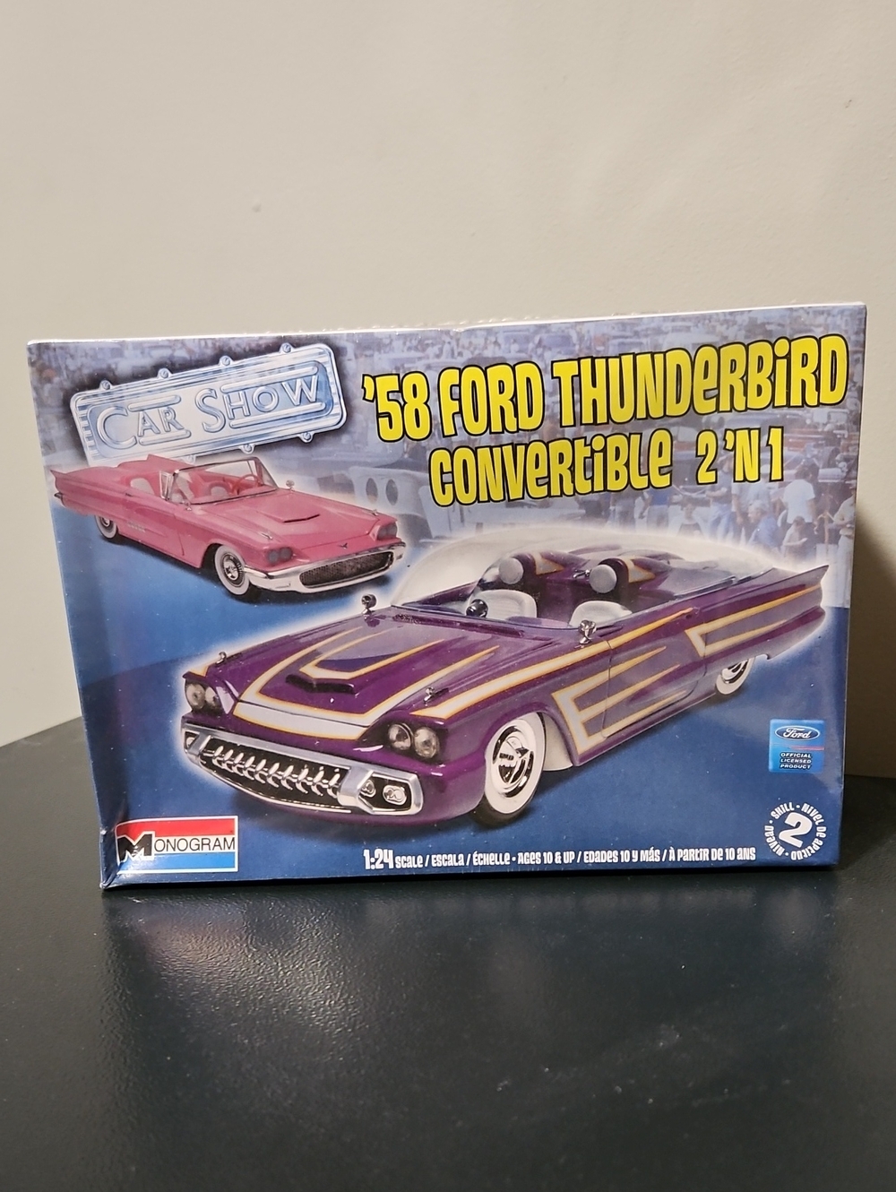 '58 Ford Thunderbird Convertible 2-in-1 Plastic Model Kit By Monogram